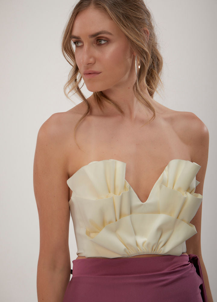 CROP TOP ALA BLANCO