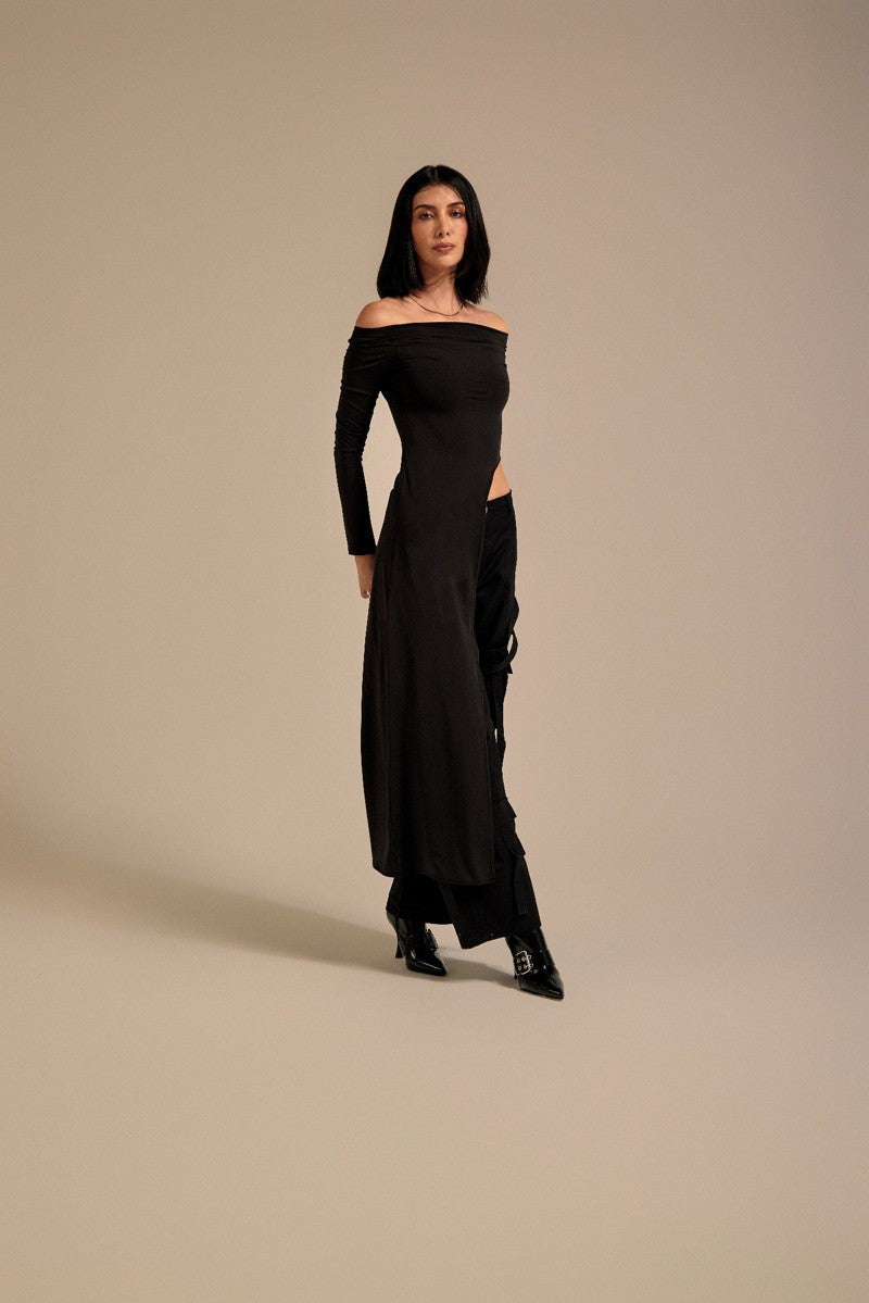 CROP TOP FENIX NEGRO