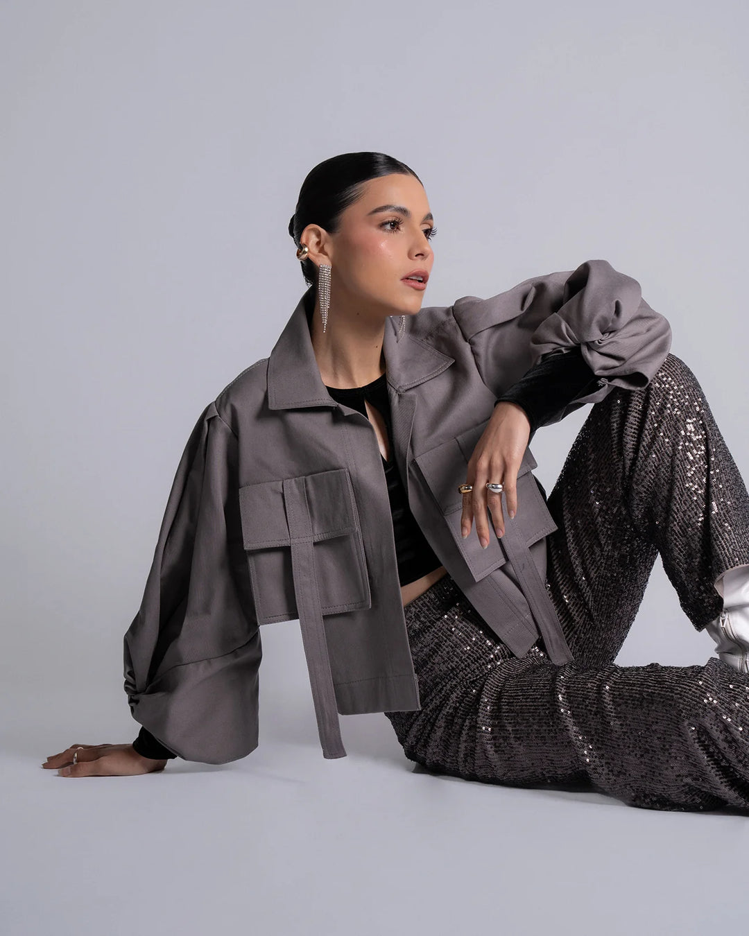 CHAQUETA FIORI GRIS