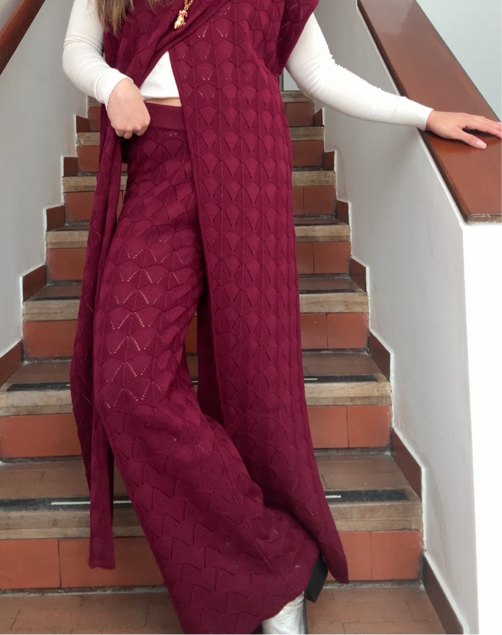 PANT UNCONVENTIONAL BURGUNGY