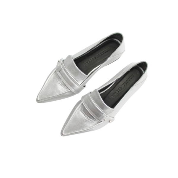Mocasin Clásico Refinado Plateado