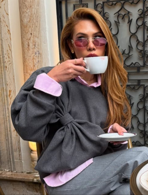 Saco Sweater Paño Hope Gris