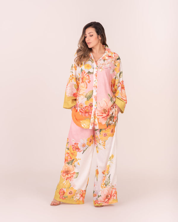 PANTALON PRIMAVERA ROSA NARANJA