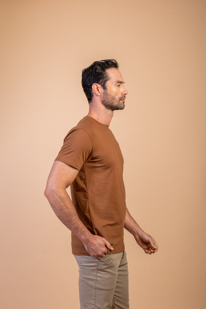 CAMISETA SLIM FIT TERRACOTA