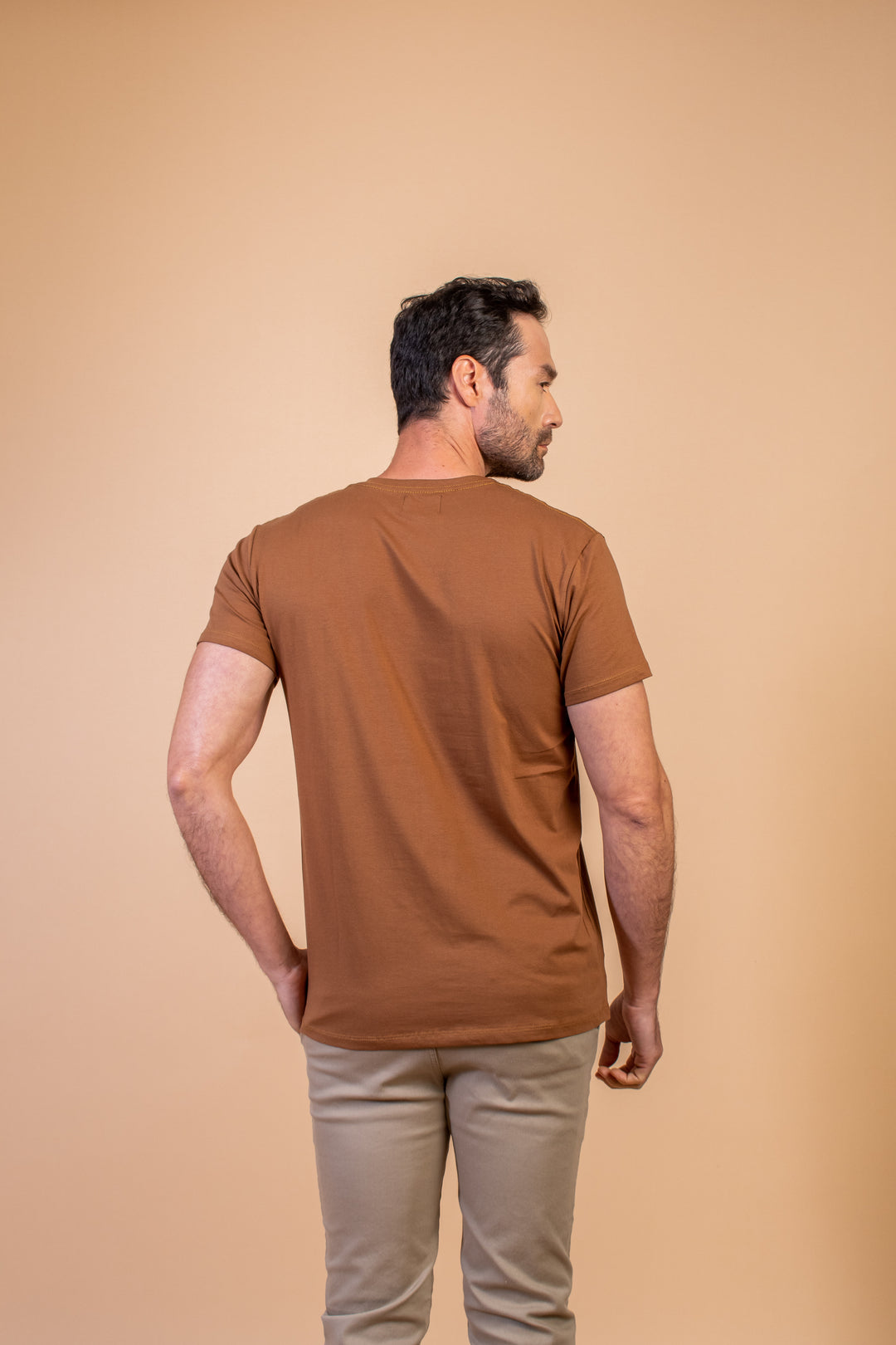 CAMISETA SLIM FIT TERRACOTA