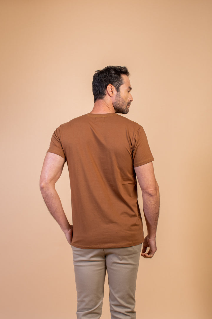 CAMISETA SLIM FIT TERRACOTA