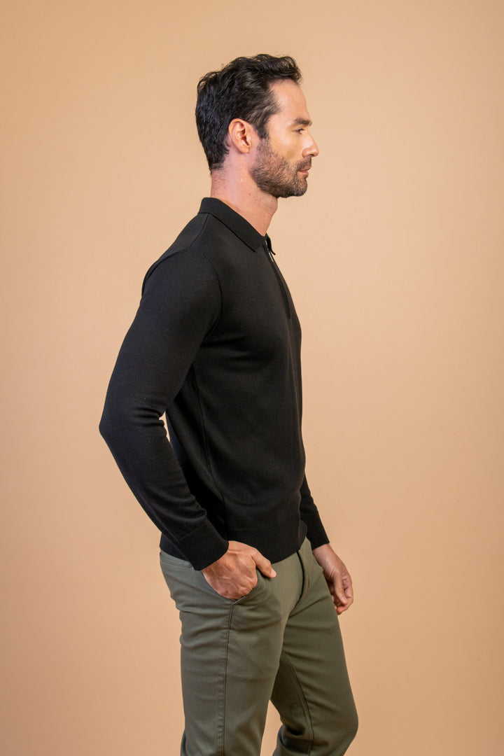 JERSEY NEGRO ZIPPER
