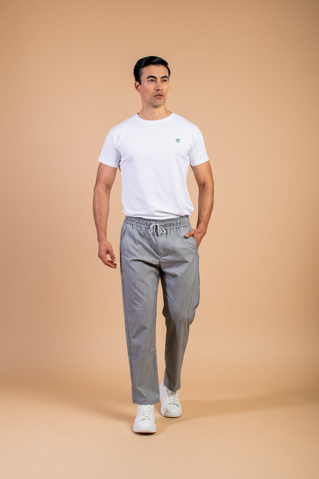 PANTALONES ELASTICOS GRIS