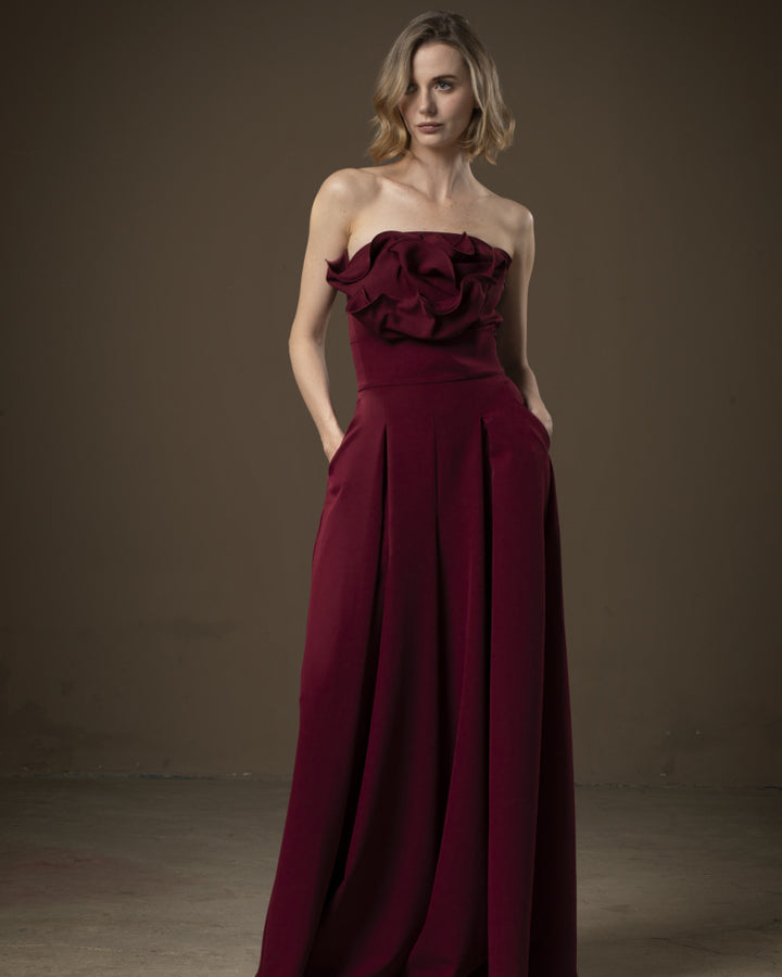 FALDA PANTALON VINOTINTO