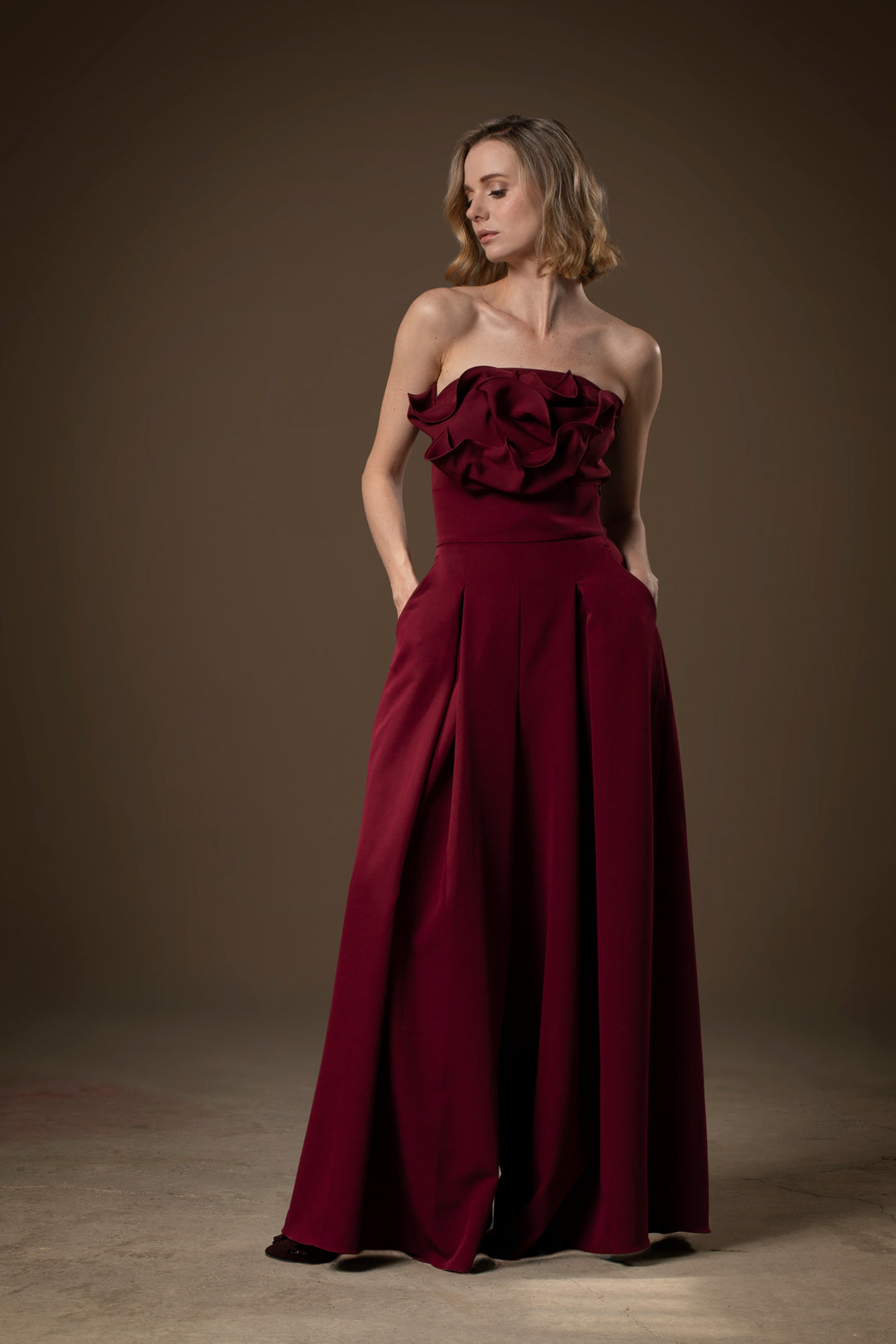 FALDA PANTALON VINOTINTO