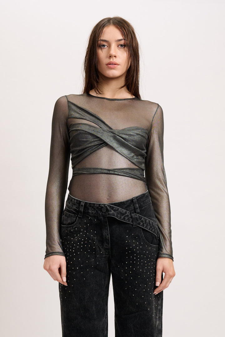 BODY MALLA NEGRO SILVER