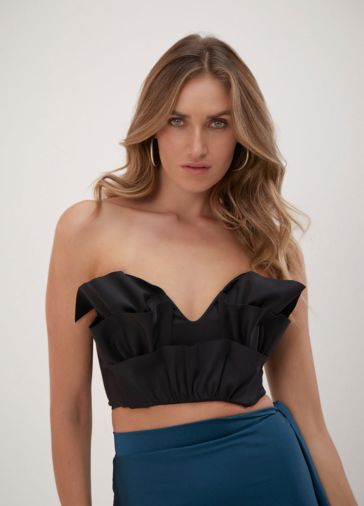 CROP TOP ALA NEGRO