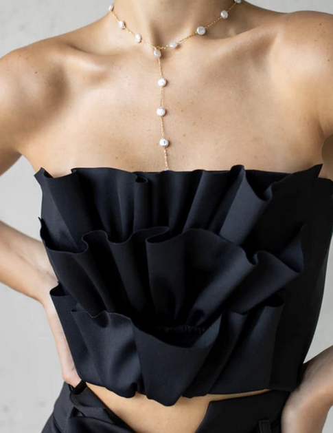 CROP TOP OPALO NEGRO