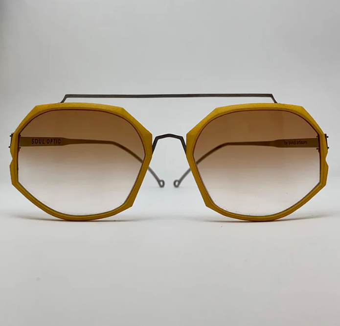 DELIRIUM FRAME MUSTARD GRADIENT BROWN LENSES
