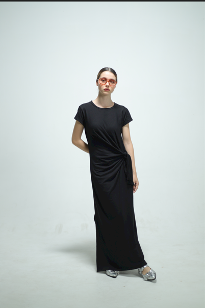 THE KNOT DRESS NEGRO