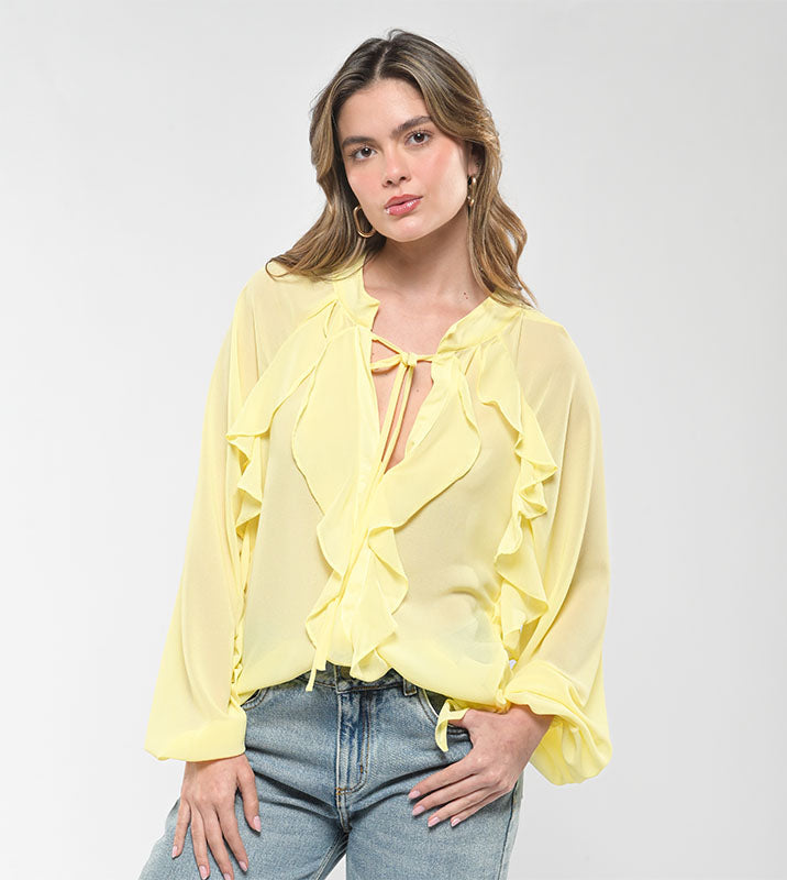 BLUSA BOHO AMARILLA