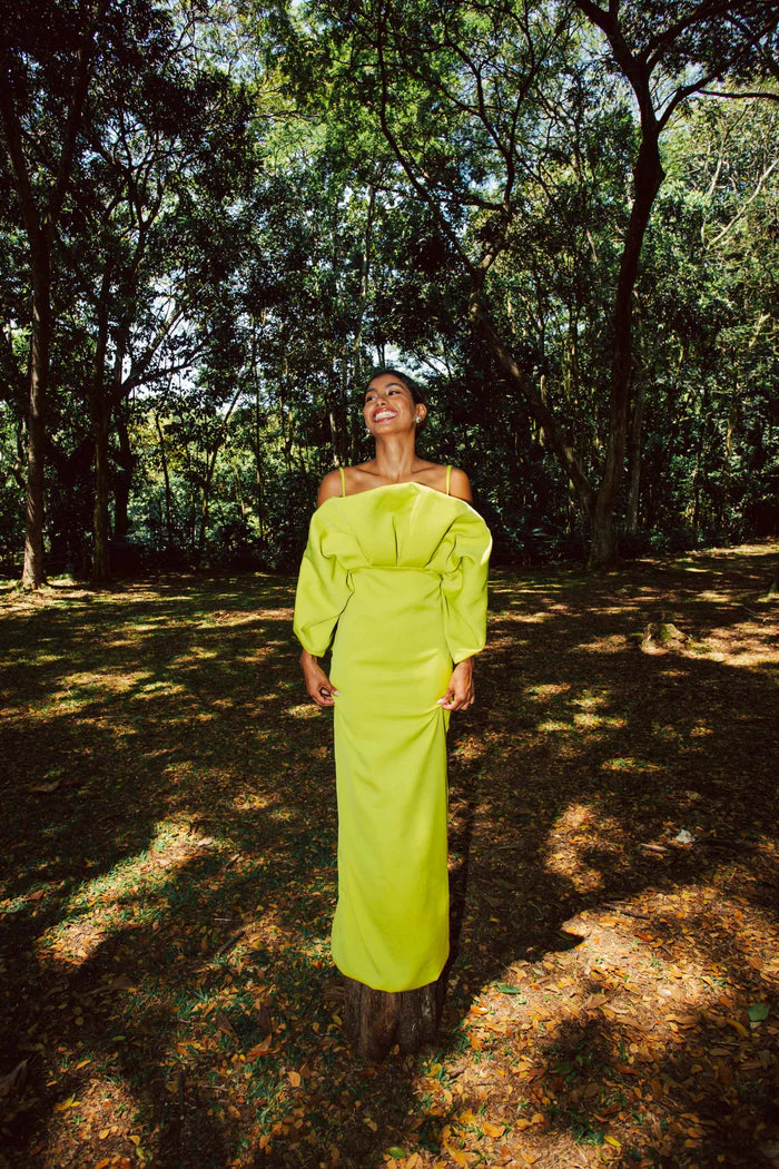 FLORABELA MAXI DRESS VERDE