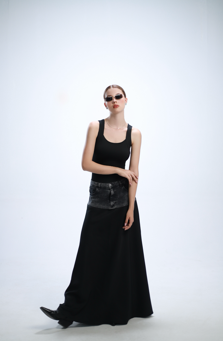 THE SQUARE NECK BODYSUIT NEGRO