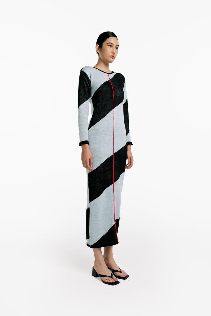 VESTIDO LARGO DIAGONAL