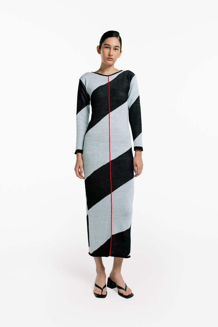 VESTIDO LARGO DIAGONAL