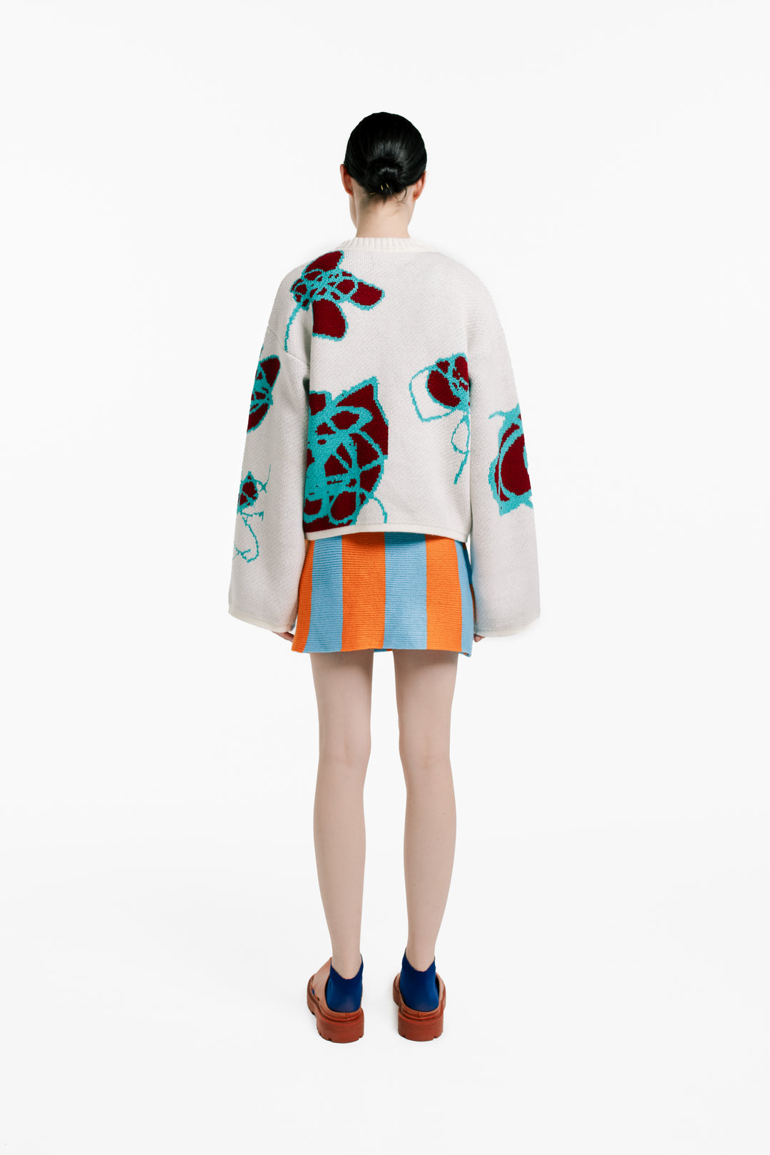 SWEATER ROSAS MARFIL