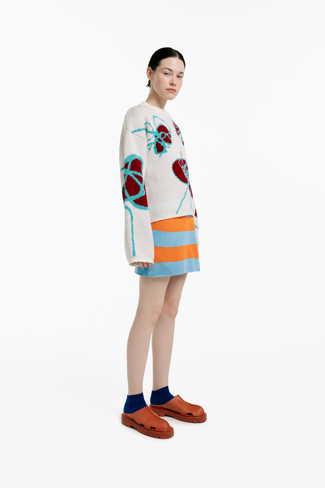 SWEATER ROSAS MARFIL