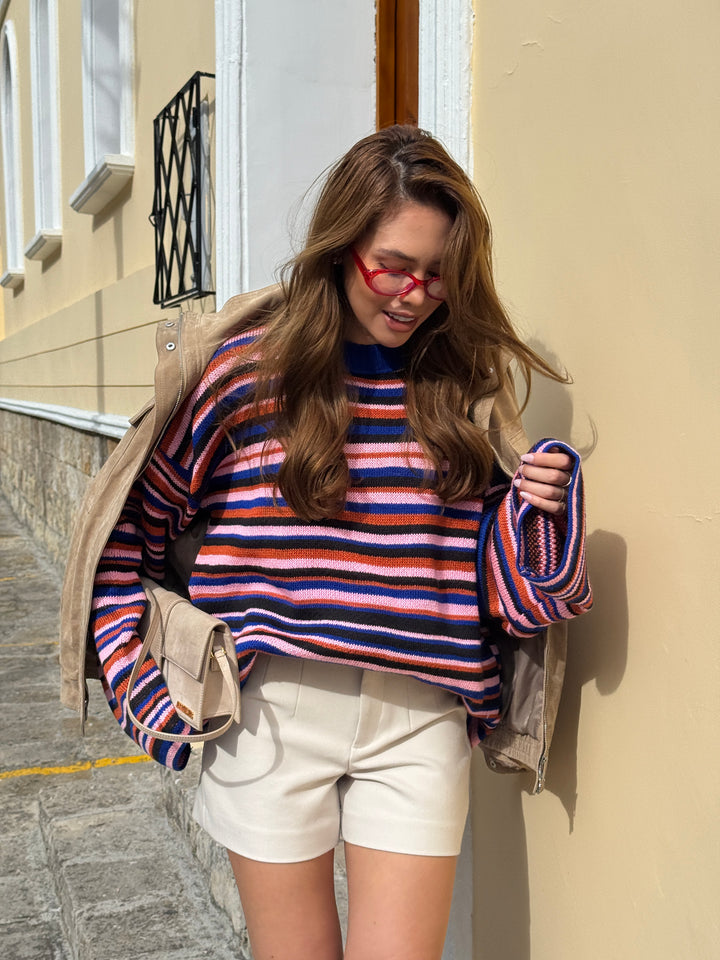 SWEATER SOGA LINEAS VERTICALES