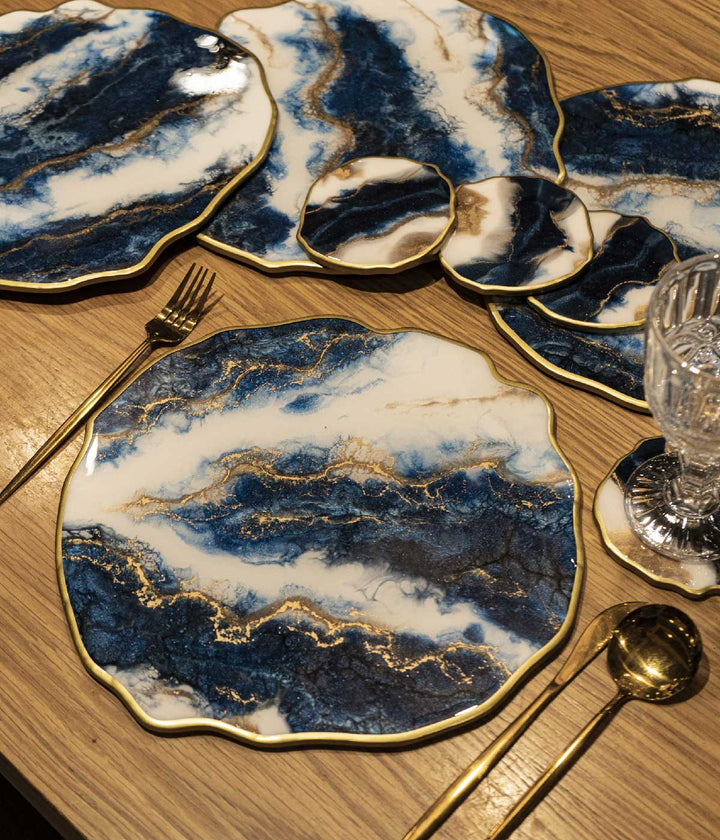 INDIVIDUALES + PORTAVASOS X6 MISURI GOLD