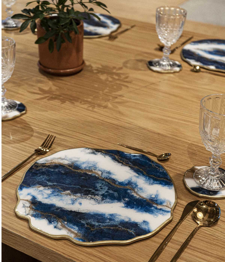 INDIVIDUALES + PORTAVASOS X6 MISURI GOLD