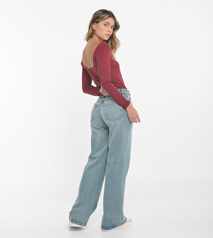 JEAN WIDE LEG AZUL CLARO