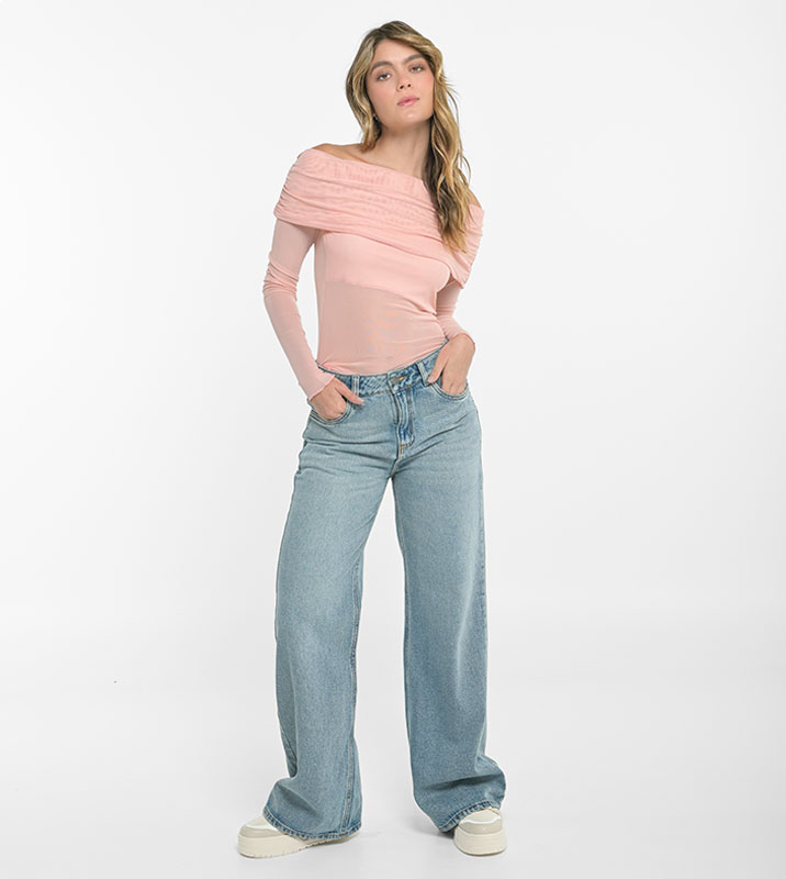 JEAN WIDE LEG AZUL CLARO