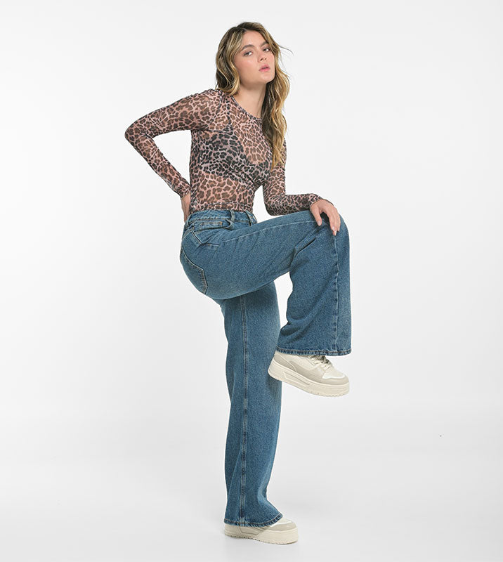 JEAN WIDE LEG AZUL OSCURO