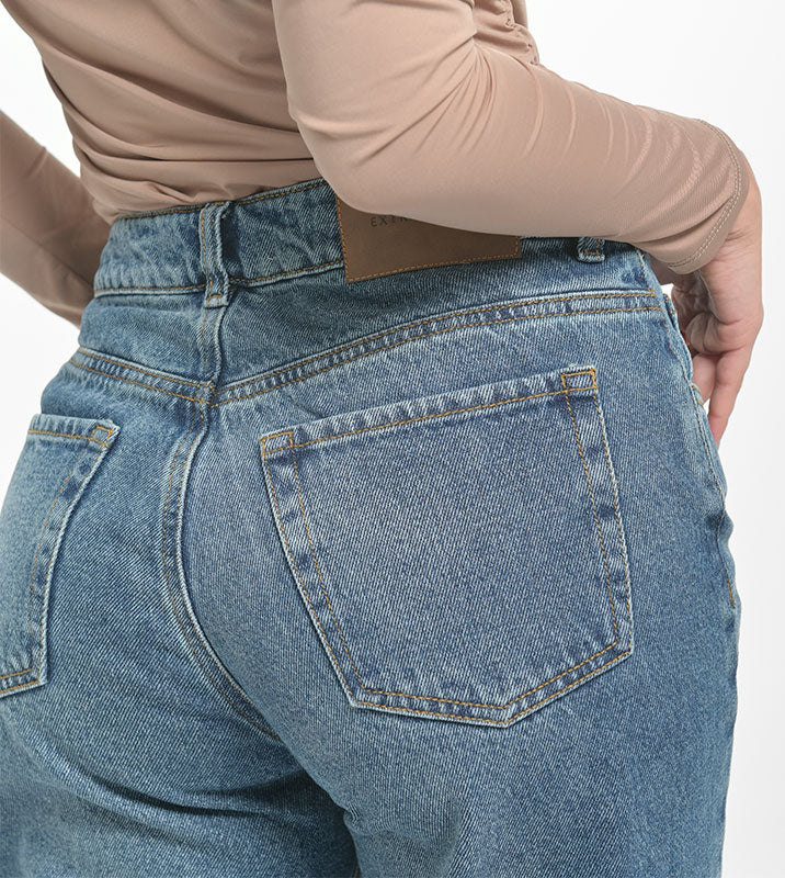 JEAN WIDE LEG AZUL OSCURO