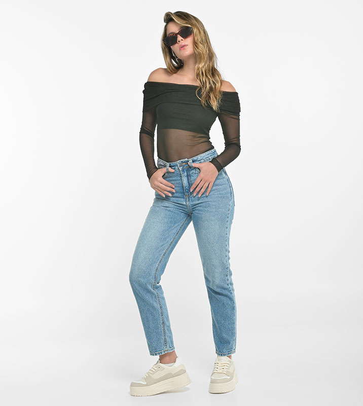 JEAN MOM FIT AZUL CLARO