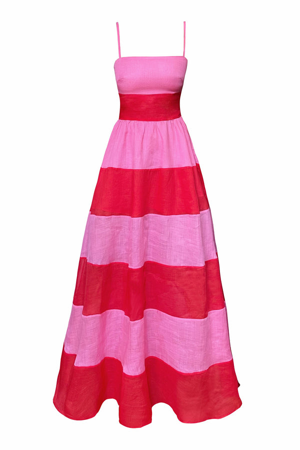 LINEN CANDY MAXI DRESS