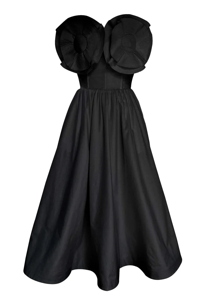 MILADY MIDI DRESS NEGRO