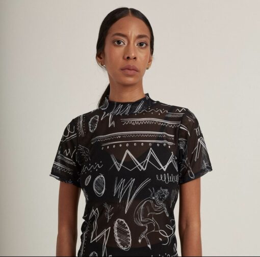 TOP MINOBLACK MANGA CORTA