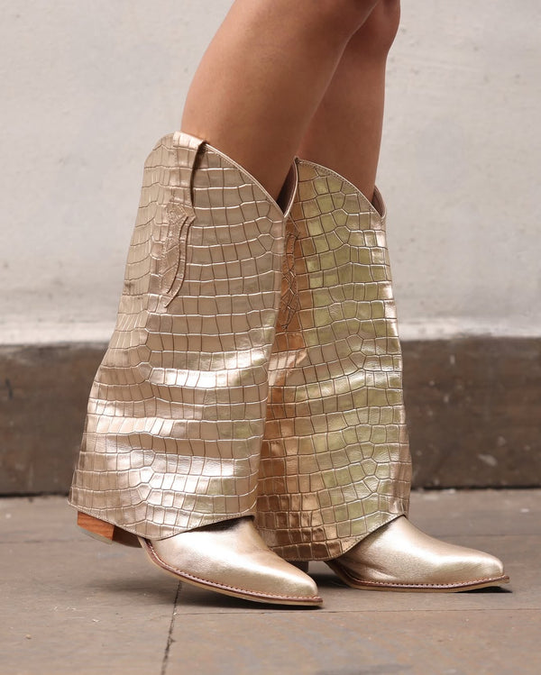 Botas Vaqueras Circe Dorada