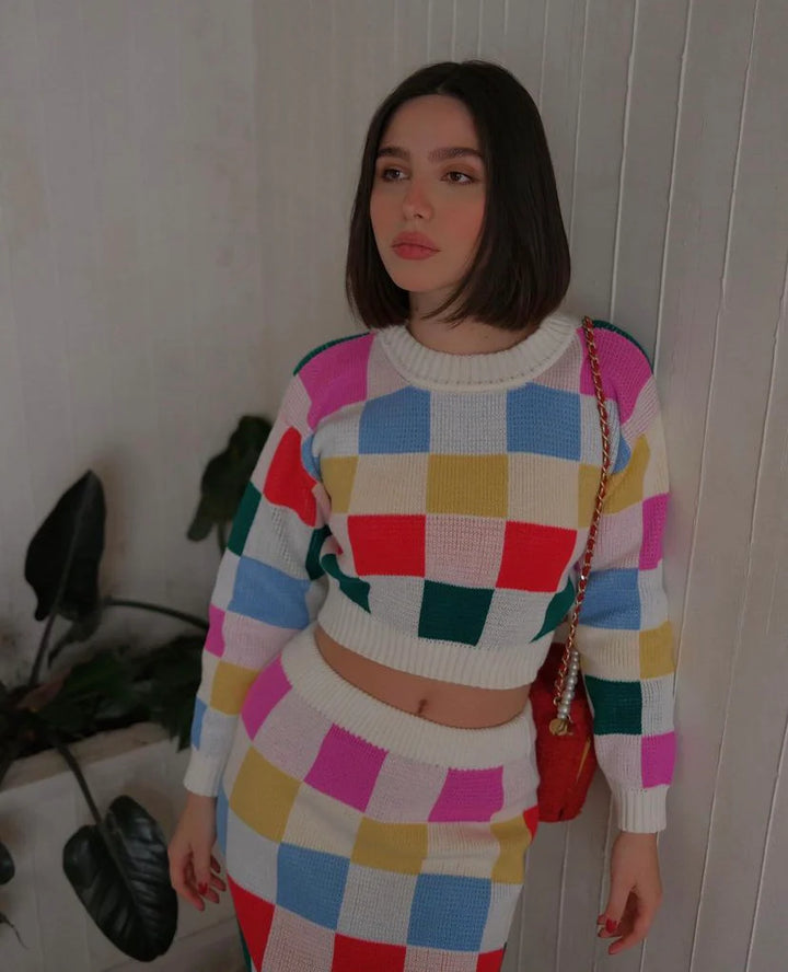 SWEATER RAINBOW CHESS