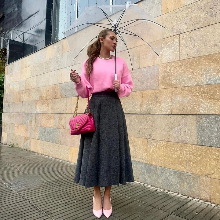 SWEATER NOT SO BASIC ROSA BARBIE
