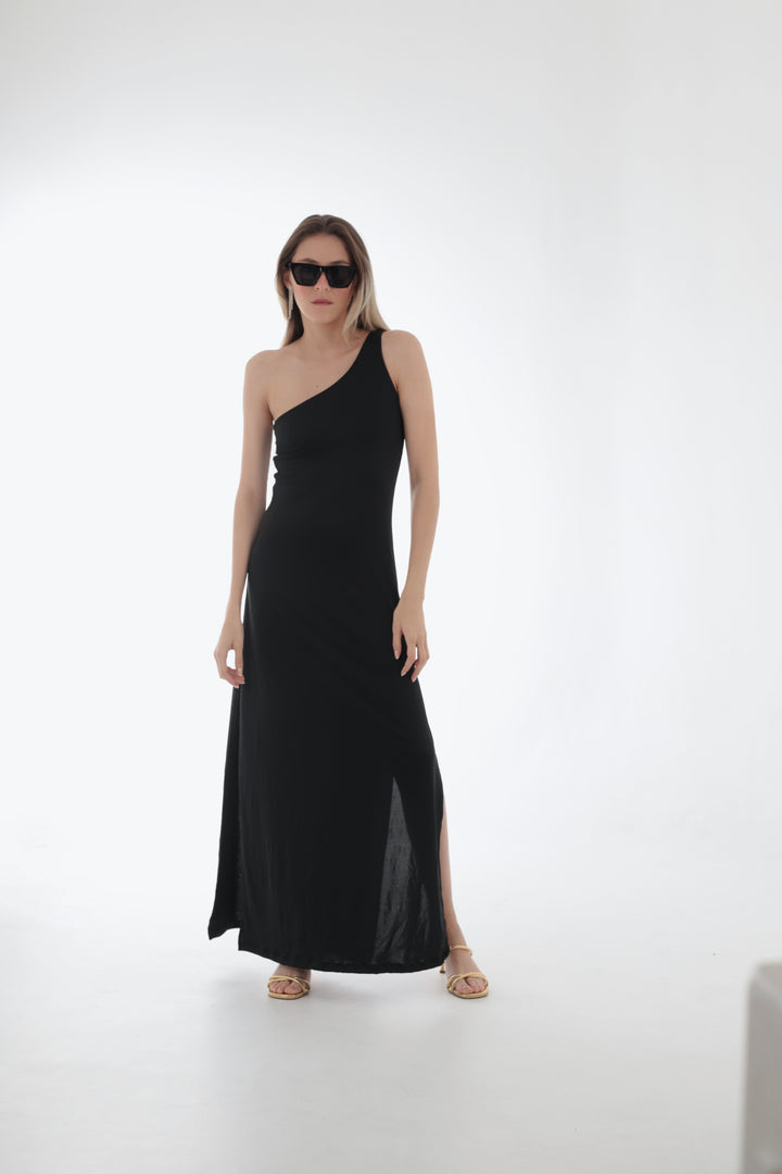 THE OFF SHOULDER DRESS NEGRO