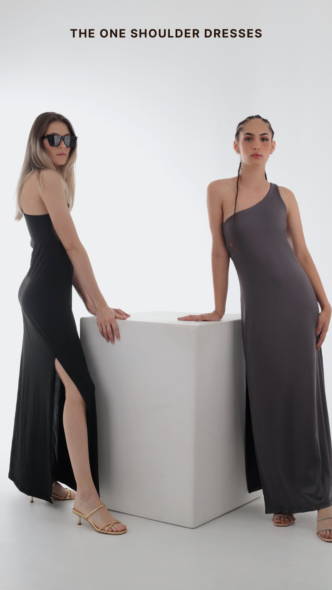 THE OFF SHOULDER DRESS GRIS