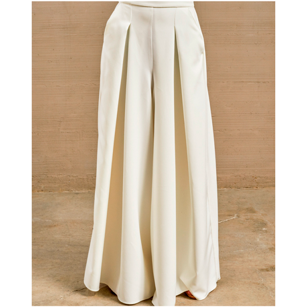 Falda Pantalón Aristas Blanca