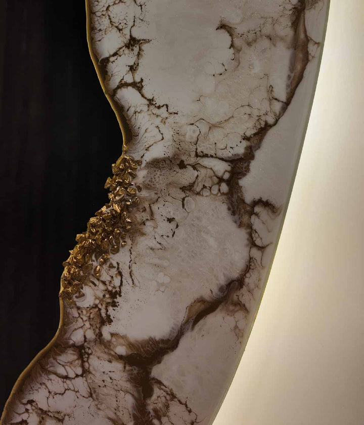 ESPEJO OVALADO 70X50 MENFIS WHITE GOLD