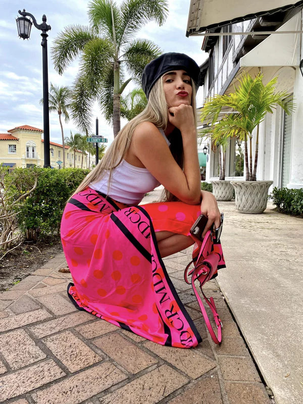 FALDA PAÑOLETA FUCSIA
