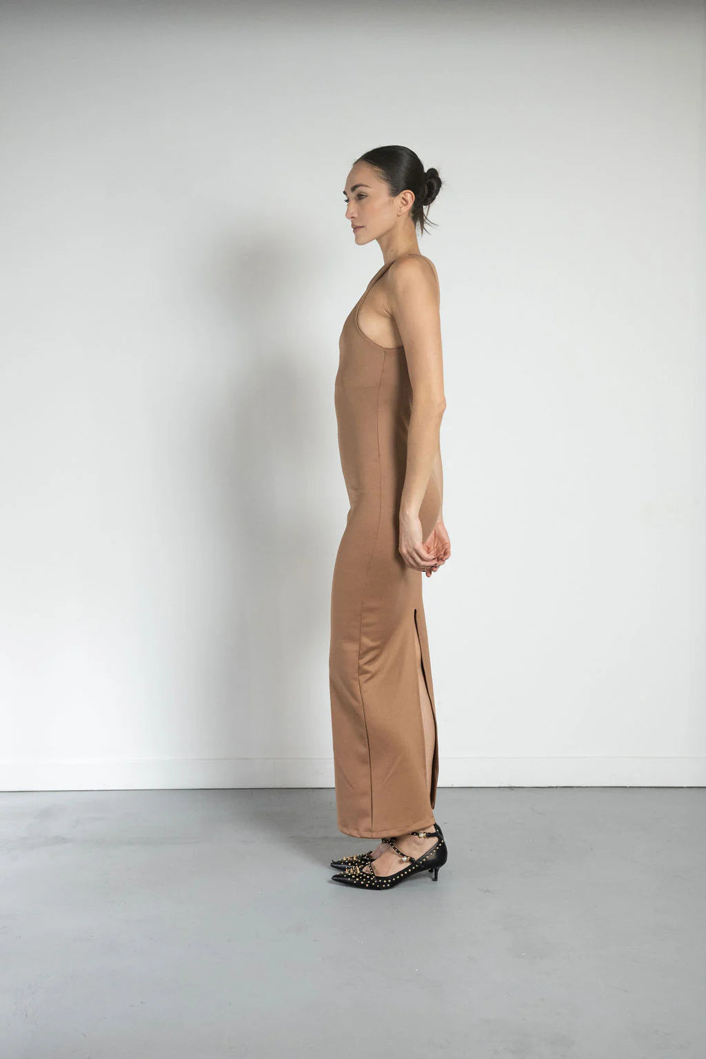 VESTIDO FYBER MAXI COCOA