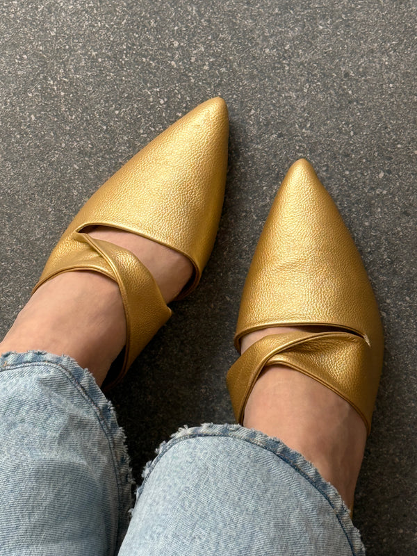 Tacones Travesía Oro Dorado
